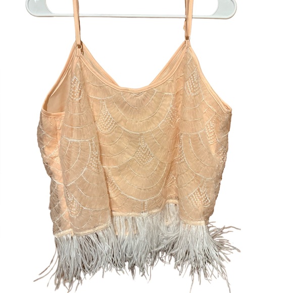 Anthropologie Eva Franco Sequin Feather Hem Tank - Picture 4 of 4